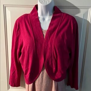 Ronni Nicole Pink Shrug with Shawl Collar